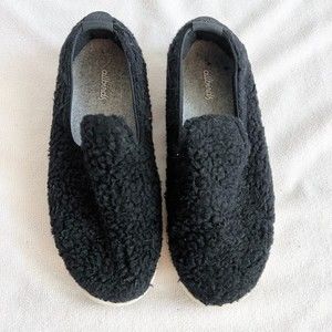 Allbirds Womens Black Wool Lounger Fluff Flats Slip-Ons Sz 8